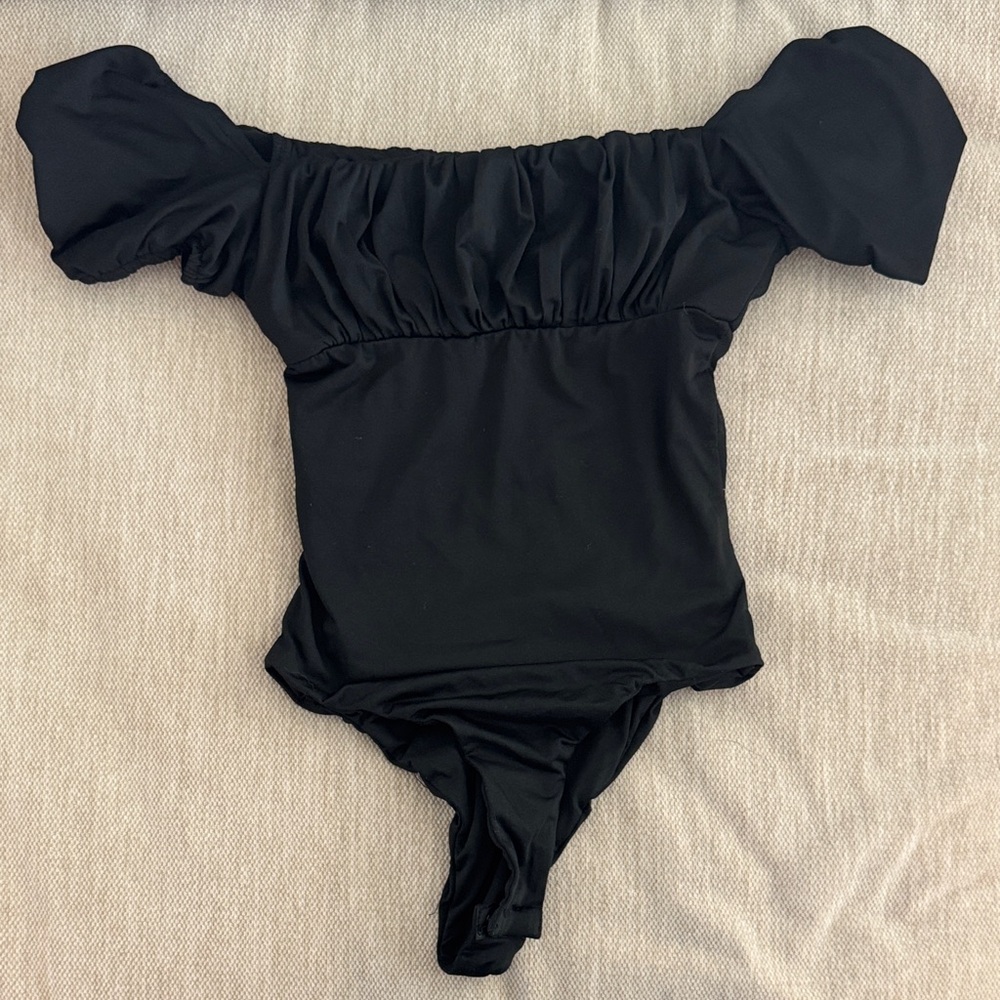 Princess Polly Black Off-Shoulder Bodysuit